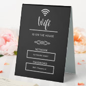 Plaque De Table Mot de passe Wifi noir et blanc pour la maison (In SItu (Mariage))