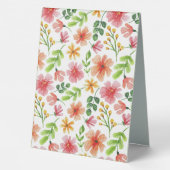 Plaque De Table Motif de fleurs roses à l'aquarelle (Verso)