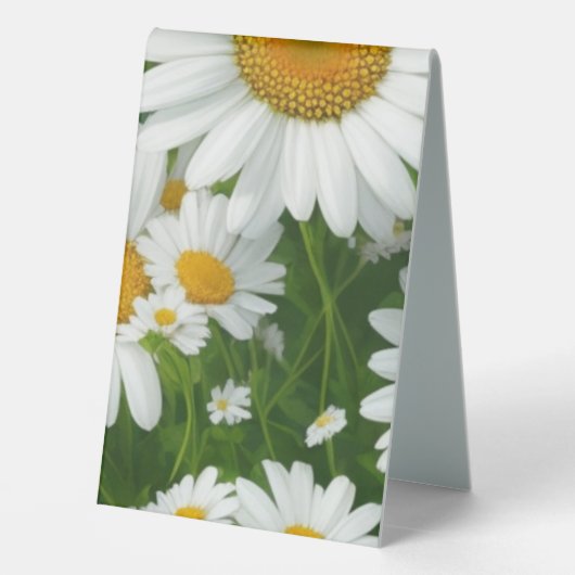 Plaque De Table Motif de marguerite doux (Verso)