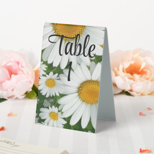 Plaque De Table Motif de marguerite doux (In SItu (Mariage))