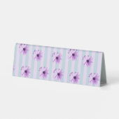 Plaque De Table motif de marguerite rayée de bleu et de violet (Verso)