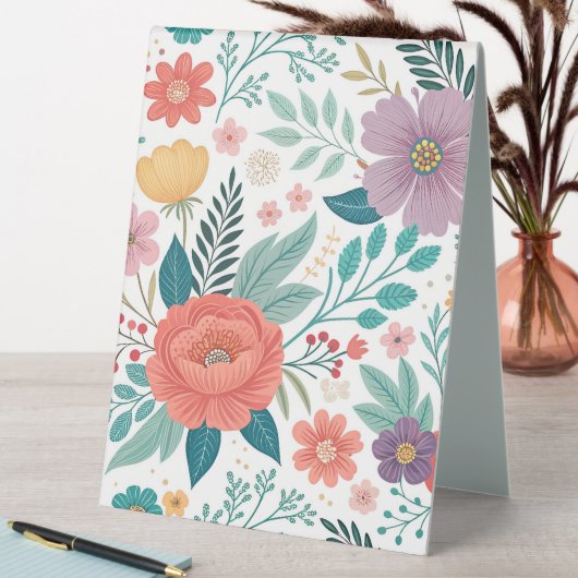 Plaque De Table Motif d'impression floral dynamique (En SItu (Tableau))