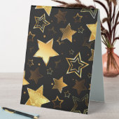 Plaque De Table Motif sans couture avec étoiles d'or (En SItu (Tableau))