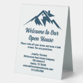 Plaque De Table Mountain Real Estate Company Custom Open House (Recto)