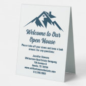Plaque De Table Mountain Real Estate Company Custom Open House (Verso)