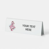 Plaque De Table Musical treble clef notes with sakura flowers (Verso)