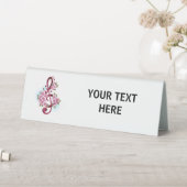 Plaque De Table Musical treble clef notes with sakura flowers (En SItu (Tableau))