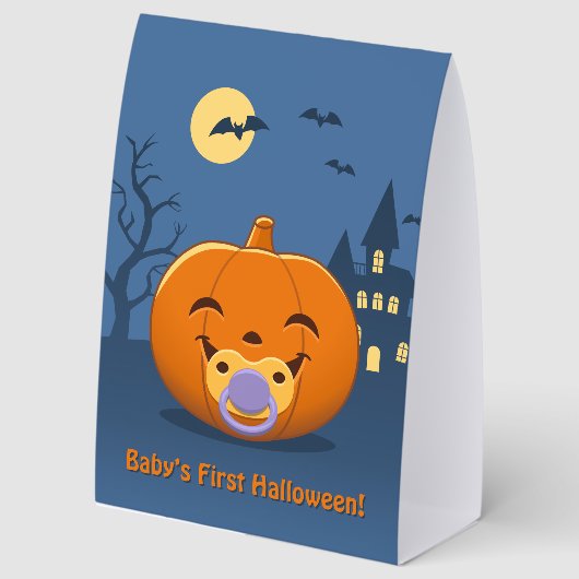 Plaque De Table My First Halloween Pacifier Pumpkin (Recto)