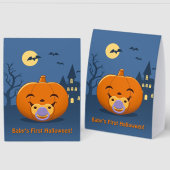 Plaque De Table My First Halloween Pacifier Pumpkin (Recto/Verso)