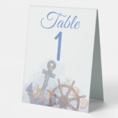 Plaque De Table Nautical Beach Mariage Numéro du thème (Verso)
