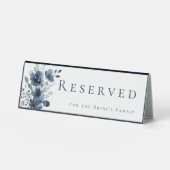 Plaque De Table Navy Blue Botanical Wedding (Recto)