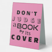 Plaque De Table "Ne juge pas un livre par sa couverture" Citation  (Verso)