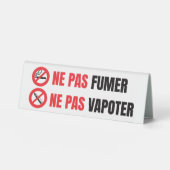 Plaque De Table Ne pas fumer, ne pas vapoter  (Recto)