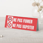 Plaque De Table Ne pas fumer, ne pas vapoter (En SItu (Tableau))