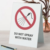 Plaque De Table Ne pas vaporiser avec de l'eau ISO 7010 (En SItu (Tableau))