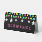 Plaque De Table Neon Retro Stars Glow Party (Recto)