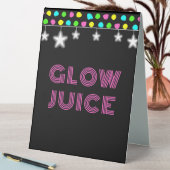 Plaque De Table Neon Retro Stars Glow Party (En SItu (Tableau))