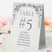 Plaque De Table Nettoyage marin mauve et vert (In SItu (Mariage))