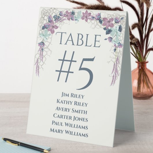 Plaque De Table Nettoyage marin mauve et vert (En SItu (Tableau))