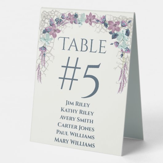 Plaque De Table Nettoyage marin mauve et vert (Verso)