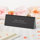 Plaque De Table Night Black Plain Elegant Professional Modern (In SItu (Mariage))