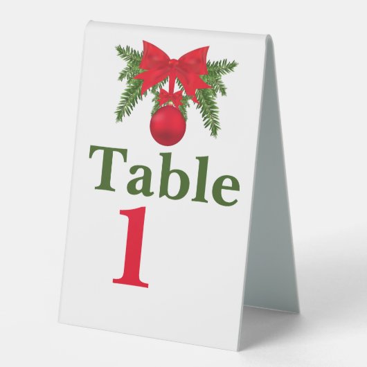 Plaque De Table Noël customisé (Recto)