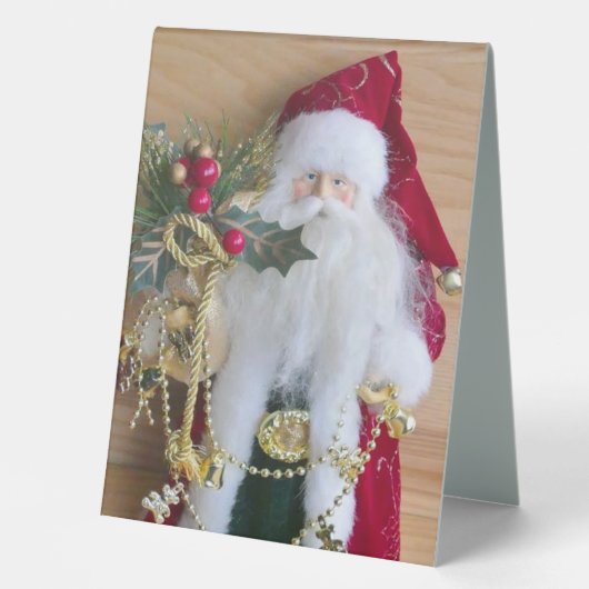 PLAQUE DE TABLE NOËL DÉCORATIF PÈRE NOËL (Recto)