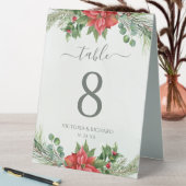 Plaque De Table Noël Poinsettia Mariage de verdure d'hiver (En SItu (Tableau))