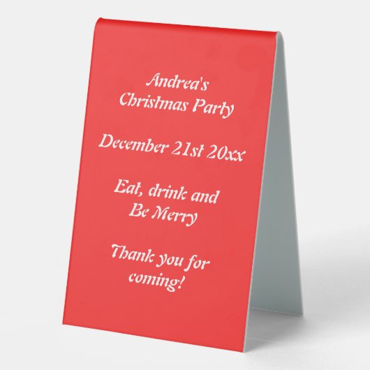 Plaque De Table Noël scandinave Cheval Rocse Custom (Verso)