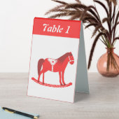 Plaque De Table Noël scandinave Cheval Rocse Custom (En SItu (Tableau))