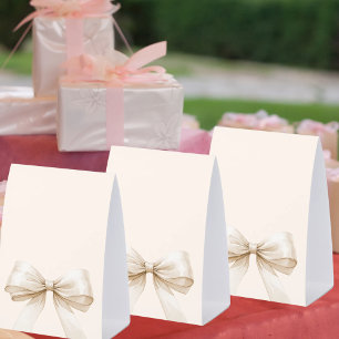 Plaque De Table Nœud beige ivoire crème DIY écrivez votre propre f