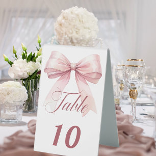 Plaque De Table Nœud rose