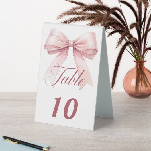 Plaque De Table Nœud rose (En SItu (Tableau))