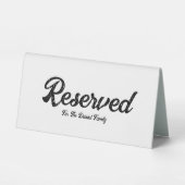 Plaque De Table Noir et blanc (Recto)