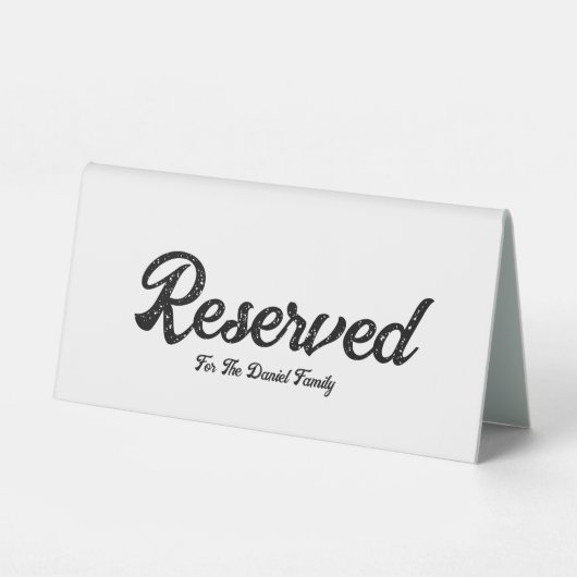 Plaque De Table Noir et blanc (Verso)