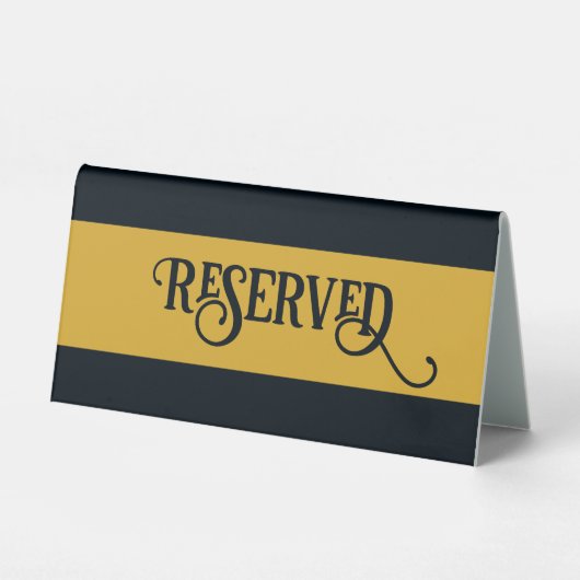Plaque De Table Noir et or (Recto)