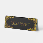 Plaque De Table Noir et or avec éléments décoratifs (Verso)