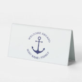 Plaque De Table Nom de bateau personnalisé Bienvenue à bord de l'a (Verso)