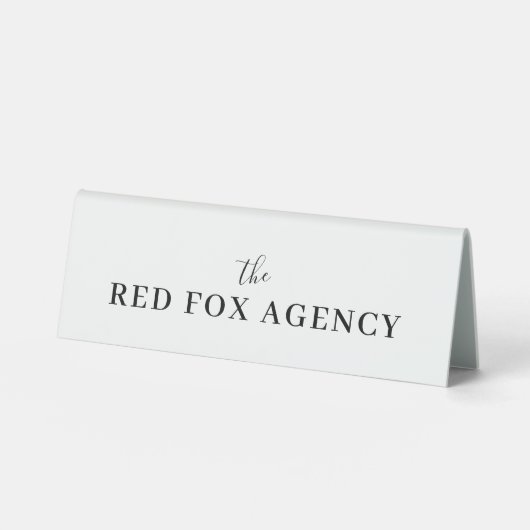 Plaque De Table Nom de l'entreprise | Marque d'entreprise (Recto)