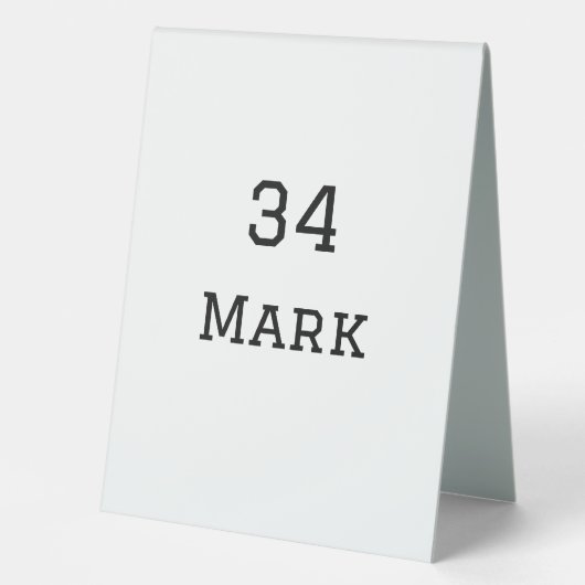 Plaque De Table nom de l'équipe ajouter le nom du joueur date spor (Recto)