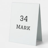 Plaque De Table nom de l'équipe ajouter le nom du joueur date spor (Verso)