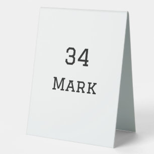 Plaque De Table nom de l'équipe ajouter nom du joueur date sports 