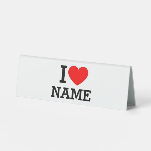 Plaque De Table Nom du coeur (Verso)