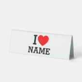 Plaque De Table Nom du coeur (Recto)