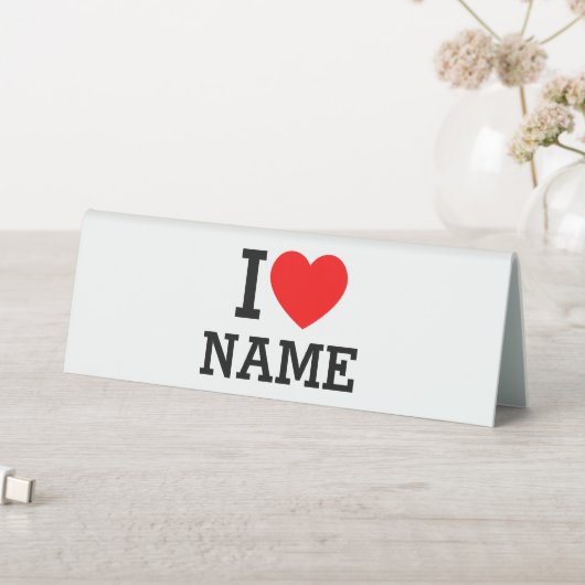 Plaque De Table Nom du coeur (En SItu (Tableau))