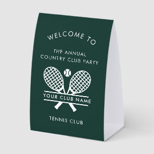 Plaque De Table Nom du Country Club Équipe de Tennis Événements Ve