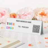 Plaque De Table Nom du logo de l'entreprise personnalisée Code QR  (In SItu (Mariage))