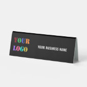 Plaque De Table Nom du logo de l'entreprise personnalisée Modèle d (Recto)