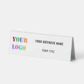 Plaque De Table Nom du logo de l'entreprise Tente de table (Verso)