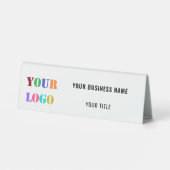 Plaque De Table Nom du logo de votre entreprise Tente de table d'a (Verso)